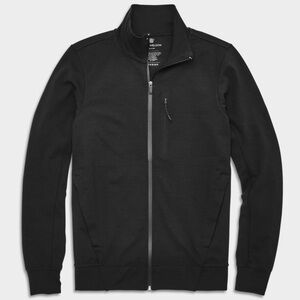 Mack Weldon‎ Atlas Full Zip Jacket Mens Medium Black Stretch Performance Bomber